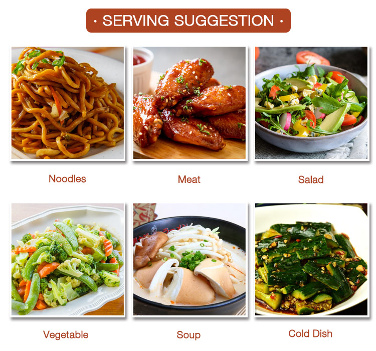 Serving Suggestion - Sesame Oil Suggerimento per il servizio - olio di sesamo