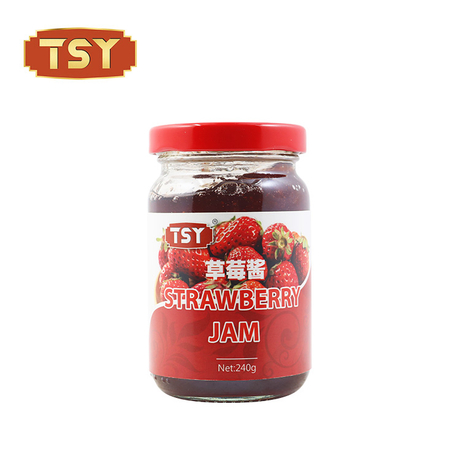 Bottiglia di vetro da 240 g 100% Fresco marmellata di fragole fresca dolce naturale