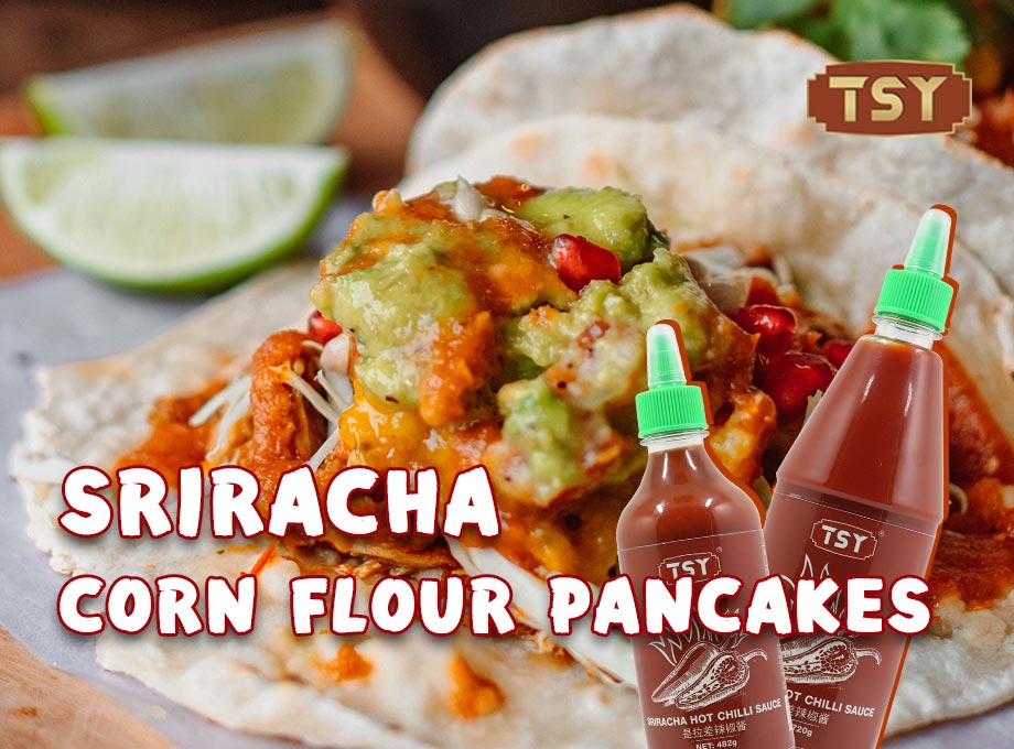 Una ricetta Sriracha molto popolare in Messico: pancake con farina di mais Sriracha