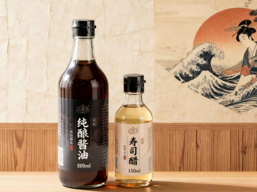 Salsa di soia pura di fascia giapponese di fascia giapponese e aceto di sushi