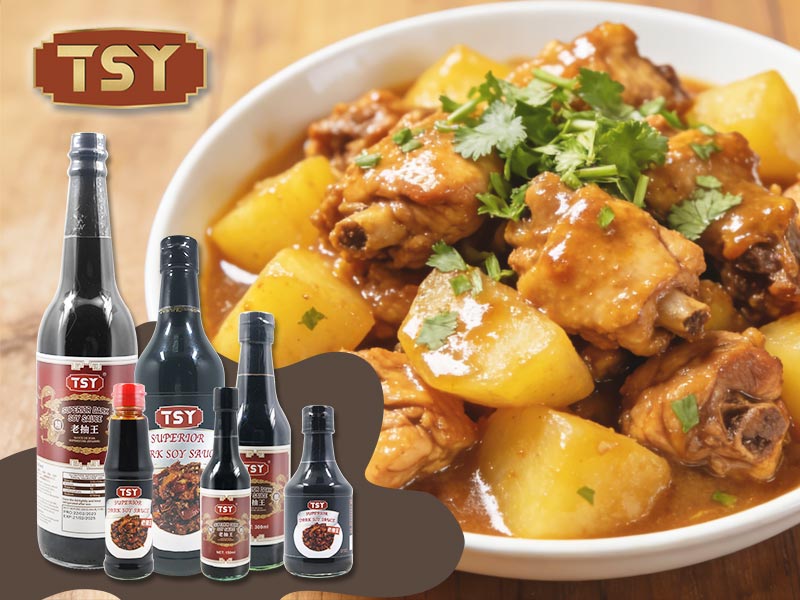 Pollo brasato con salsa di soia scura